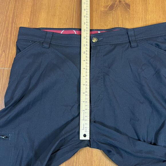 Wrangler Pants Mens 38x32 Black Outdoor Zip Pocket Stretch Nylon NW788NB Hiking - Picture 8 of 11